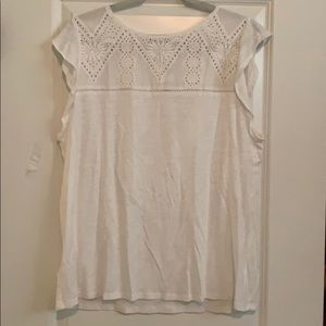 NWT LOFT White Summery Top